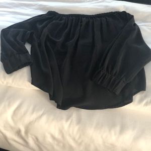 MTWTFSS WEEKDAY black off shoulder top